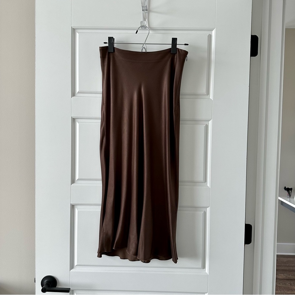 & Other Stories A-Line Slip Silk Midi Skirt